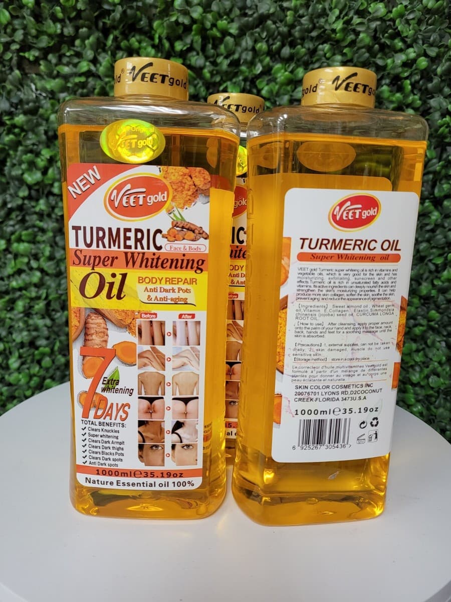 Veetgold Turmeric Super Whitening Body Repair Oil - Buy in Uganda | Kampala, Entebbe | Pink Haven Beauty Store